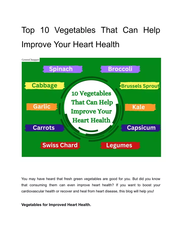 top 10 vegetables that can help