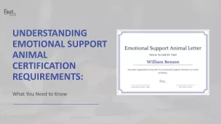 Understanding Emotional Support Animal Certification Requirements