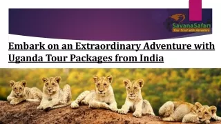 Embark on an Extraordinary Adventure with Uganda Tour Packages from India