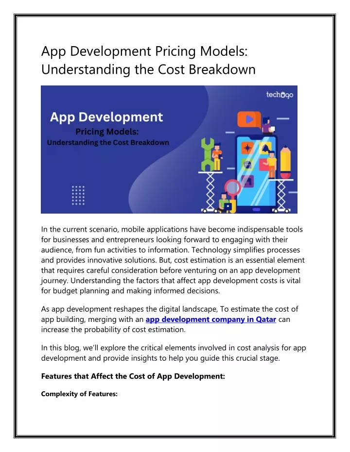 app development pricing models understanding