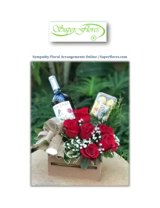 Sympathy Floral Arrangements Online | Superflores.com