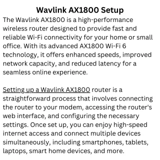wavlink ax1800 setup the wavlink ax1800 is a high