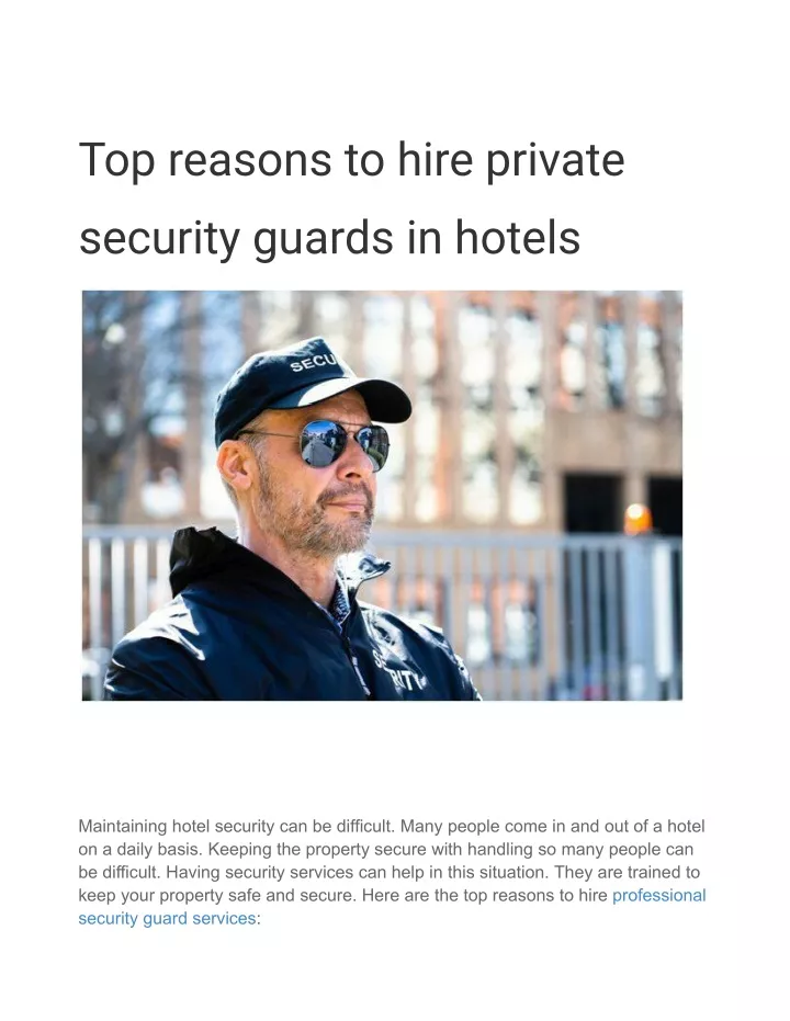 top reasons to hire private