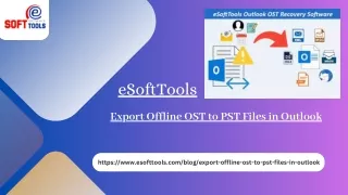 Export Offline OST to PST Files in Outlook
