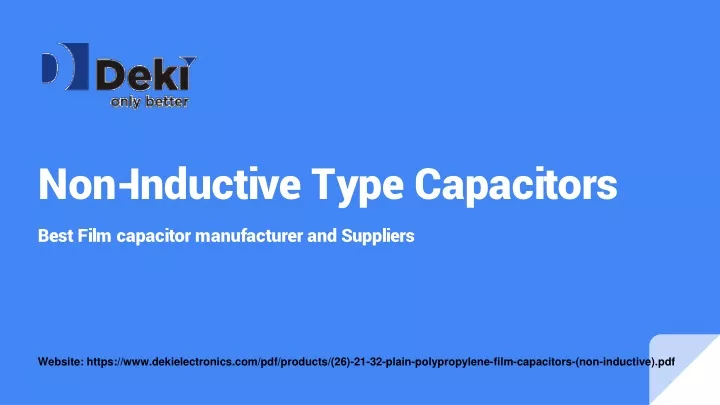 non inductive type capacitors