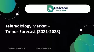 teleradiology market trends forecast 2021 2028