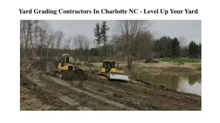 Yard Grading Contractors In Charlotte NC - Level Up Your Yard