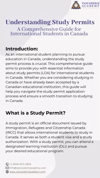 Understanding Study Permits : A Comprehensive Guide for International Students