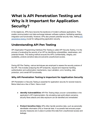 what is api penetration testing