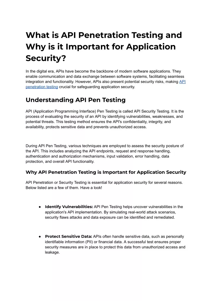 what is api penetration testing
