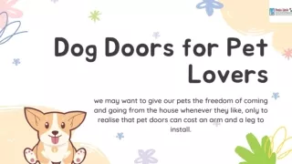 Dog Doors for Pet Lovers