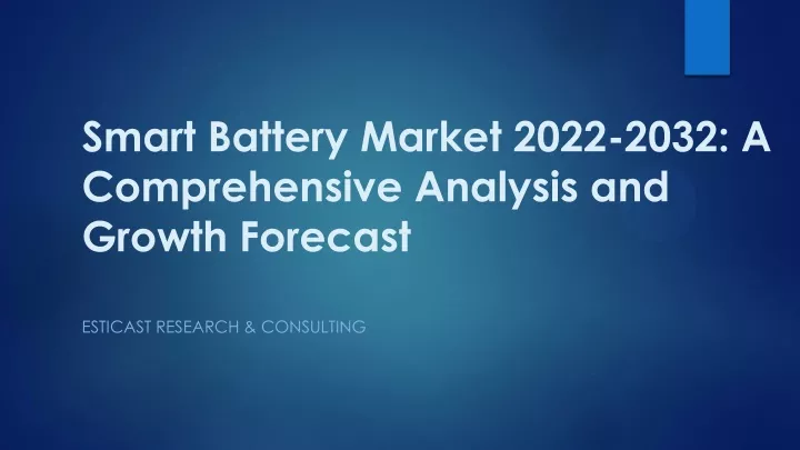 smart battery market 2022 2032 a comprehensive