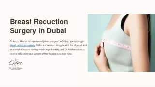 Breast reduction surgery in Dubai