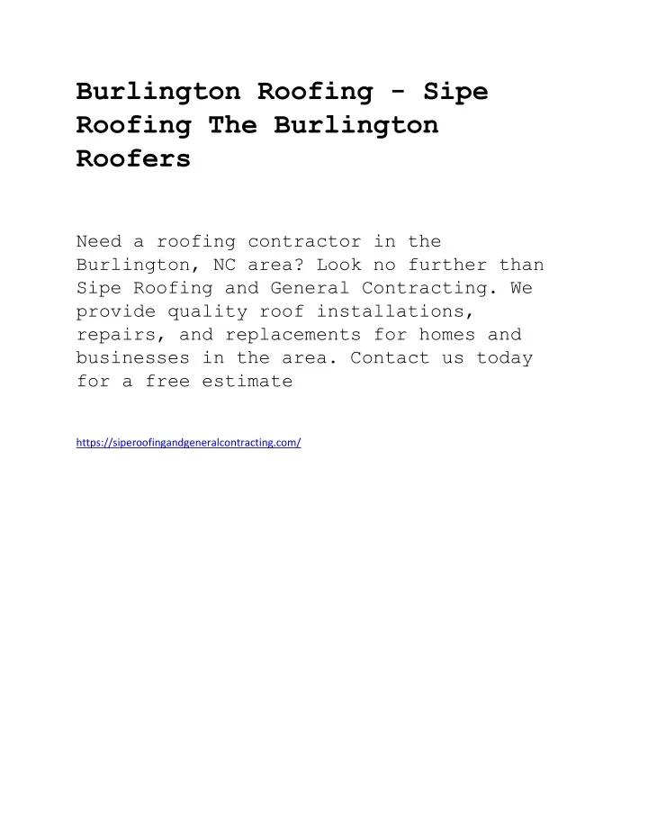 burlington roofing sipe roofing the burlington