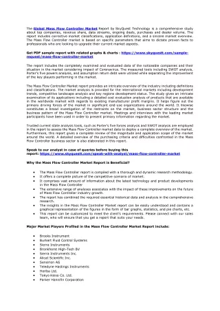 the global mass flow controller market report