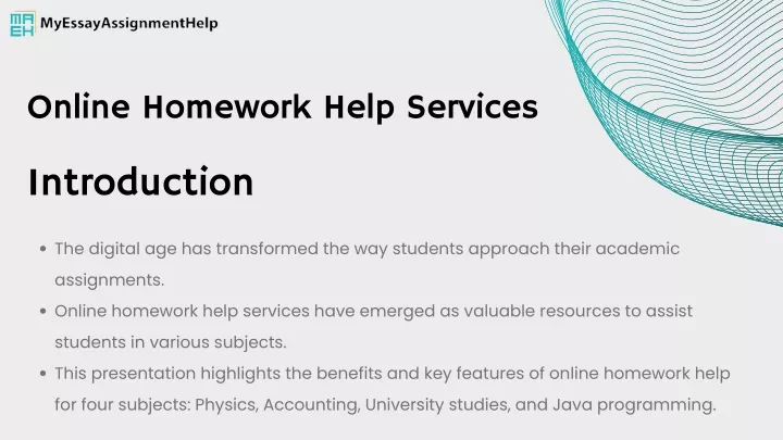 online homework help services