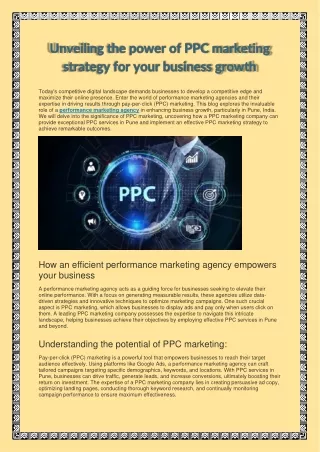 Unveiling the power of PPC marketing strategy for your business growth