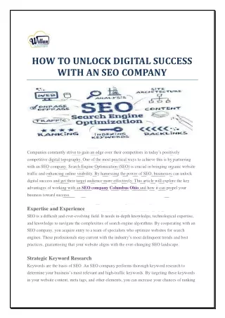 HOW TO UNLOCK DIGITAL SUCCESS WITH AN SEO COMPANY