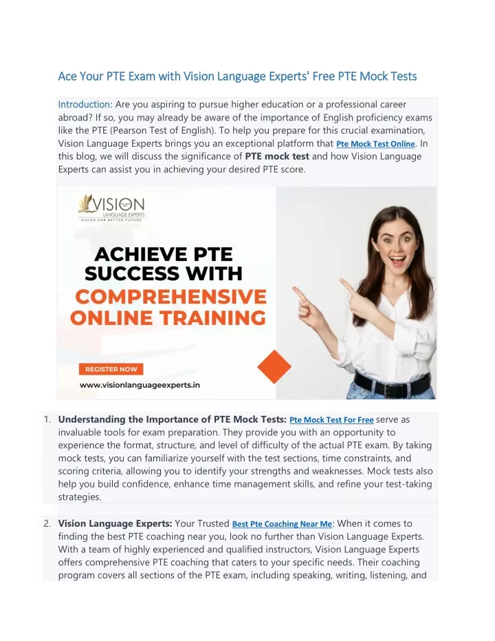 ace your pte exam with vision language experts
