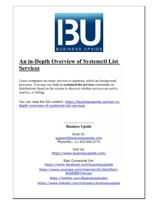 an in depth overview of systemctl list services