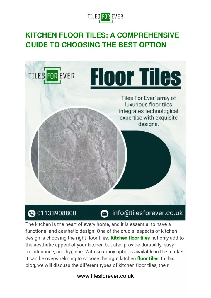 kitchen floor tiles a comprehensive guide