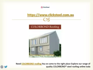 COLORBOND®️ Steel Roofing Products - Clicksteel.au
