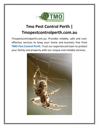 Tmo Pest Control Perth | Tmopestcontrolperth.com.au