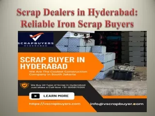 Scrap Dealers in Hyderabad Reliable Iron Scrap Buyers