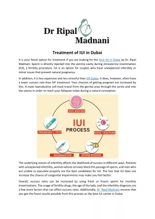 Treatment of IUI in Dubai