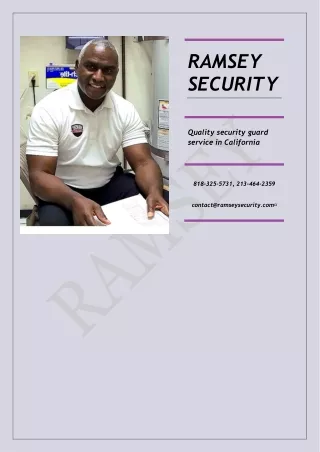 quality security guard service in california