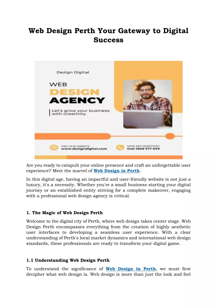 web design perth your gateway to digital success
