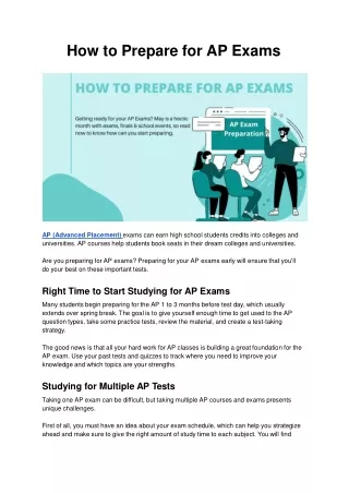 how to prepare for ap exams