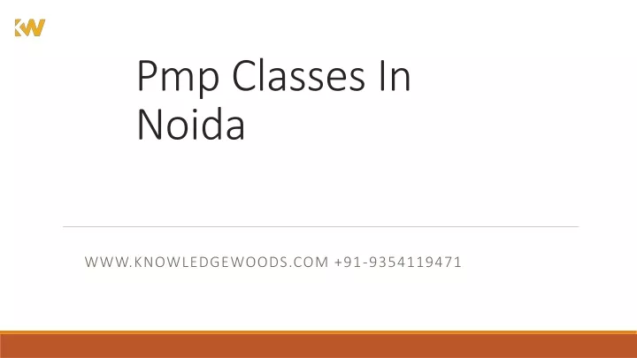 pmp classes in noida