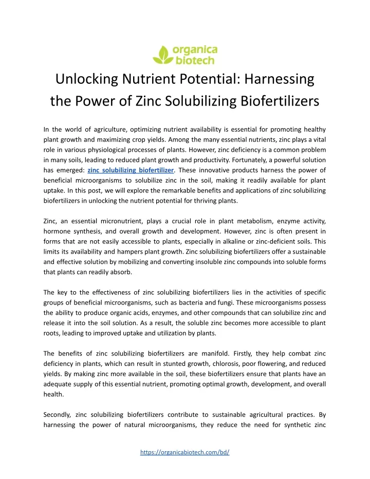 unlocking nutrient potential harnessing the power