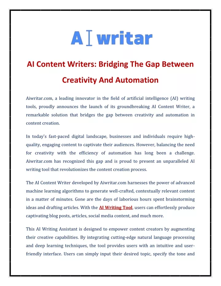 ai content writers bridging the gap between