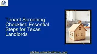 Texas Landlords: Powerful Tenant Screening Checklist