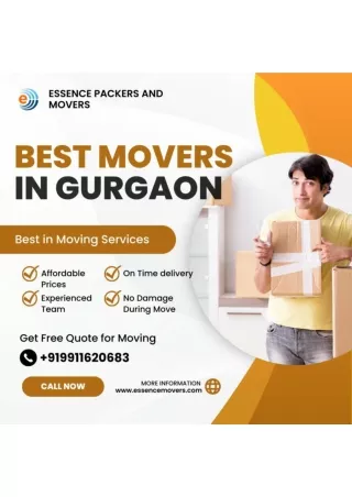 Essence Packers and Movers - Best Mover in Gurgaon