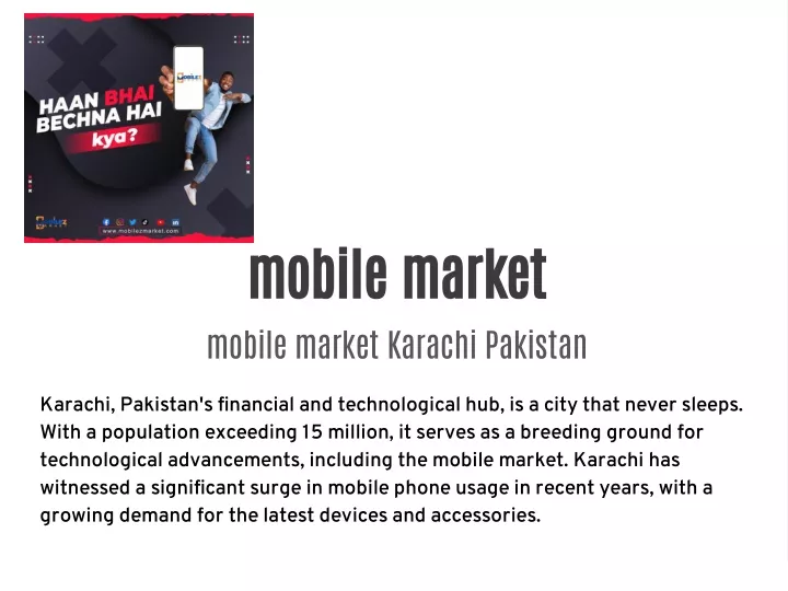mobile market mobile market karachi pakistan