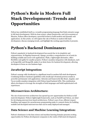 Python's Role in Modern Full Stack Development_ Trends and Opportunities