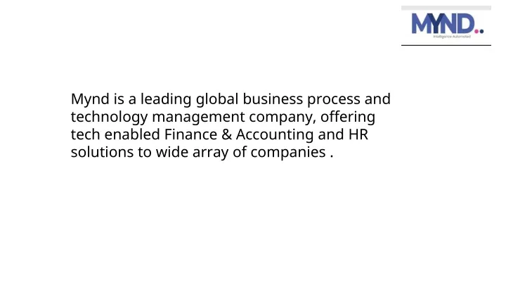 mynd is a leading global business process