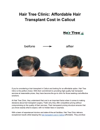 Hair Tree Clinic_ Affordable Hair Transplant Cost in Calicut