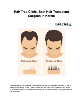 Hair Tree Clinic_ Best Hair Transplant Surgeon in Kerala