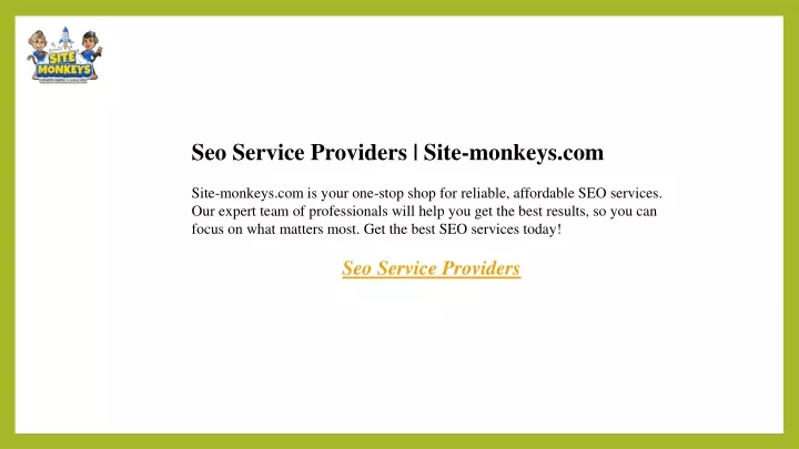 seo service providers site monkeys com site