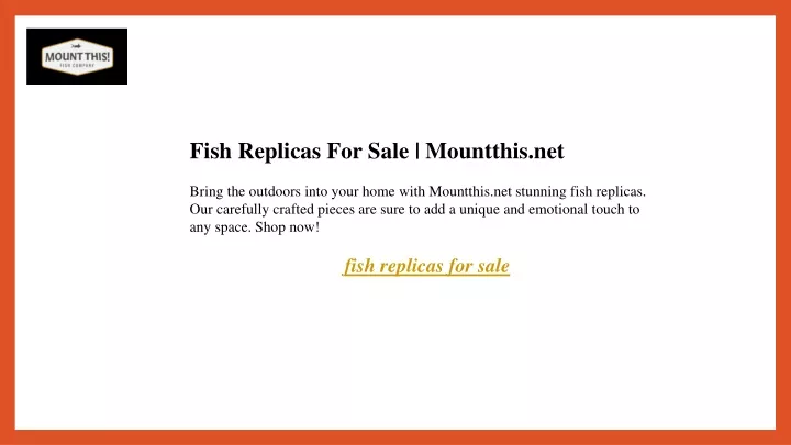 fish replicas for sale mountthis net bring
