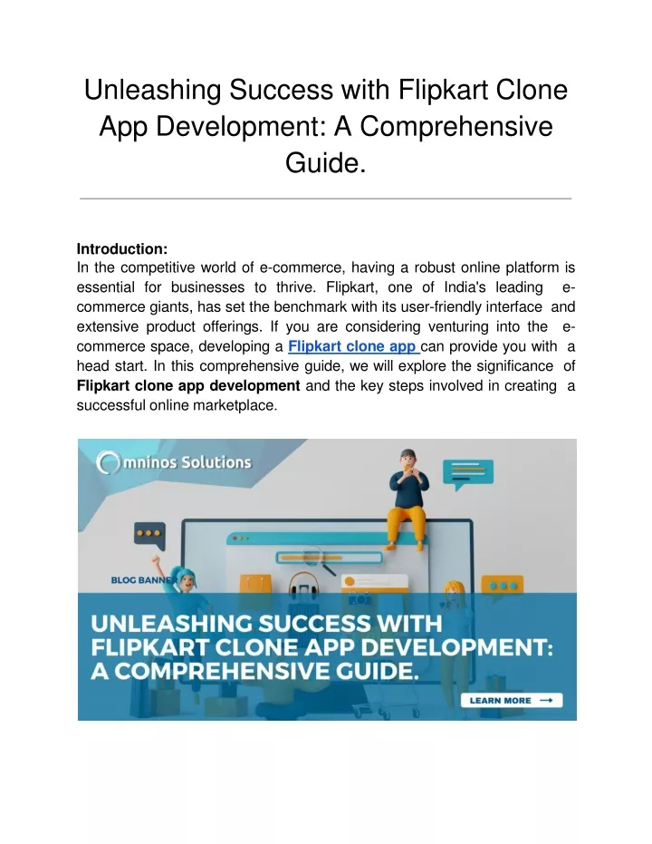 unleashing success with flipkart clone app development a comprehensive guide