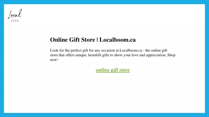 online gift store localboom ca look