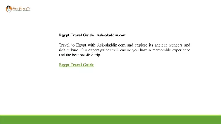 egypt travel guide ask aladdin com travel