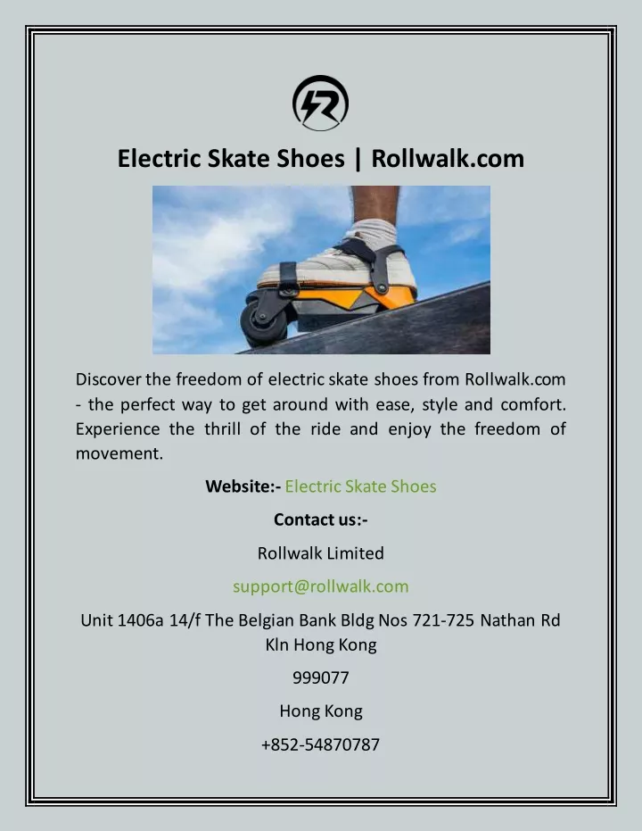 electric skate shoes rollwalk com