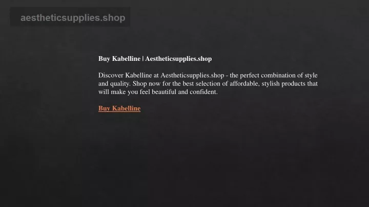 buy kabelline aestheticsupplies shop discover