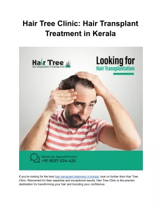 Hair Tree Clinic_ Hair Transplant Treatment in Kerala